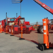 Système de barrière mobile RapidRoll - Barrière grillagée orange 15 mètres avec poteaux
