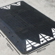 Verkeerskussen rubber 3000x1800x65mm 6-delig - zwart wit reflecterend