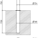 Inzinkbare RVS afzetpaal 750xØ154mm - semi automatisch met driekantslot