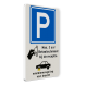 Parkeerbord RVV E04 + pictogram en eigen tekst