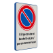 Parkeerverbod pictogram E01 met tekst naar wens