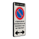 Verkeersbord parkeerverbod eigen terrein RVV E01 met eigen tekst + pijlen - reflecterend