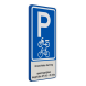 Verkeersbord fietsenstalling parkeren (brom)fietsen + eigen tekst