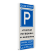Verkeersbord parkeren eigen terrein + medewerkers/bezoekers bedrijfsnaam + verboden toegang