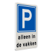 Parkeerbord RVV E04 + in de vakken