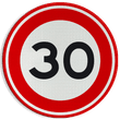 Verkeersbord RVV A01-030 - Maximum snelheid 30 km/h