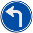 Verkeersbord RVV D05l - Verplichte rijrichting linksaf