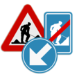 Panneaux de signalisation temporaires