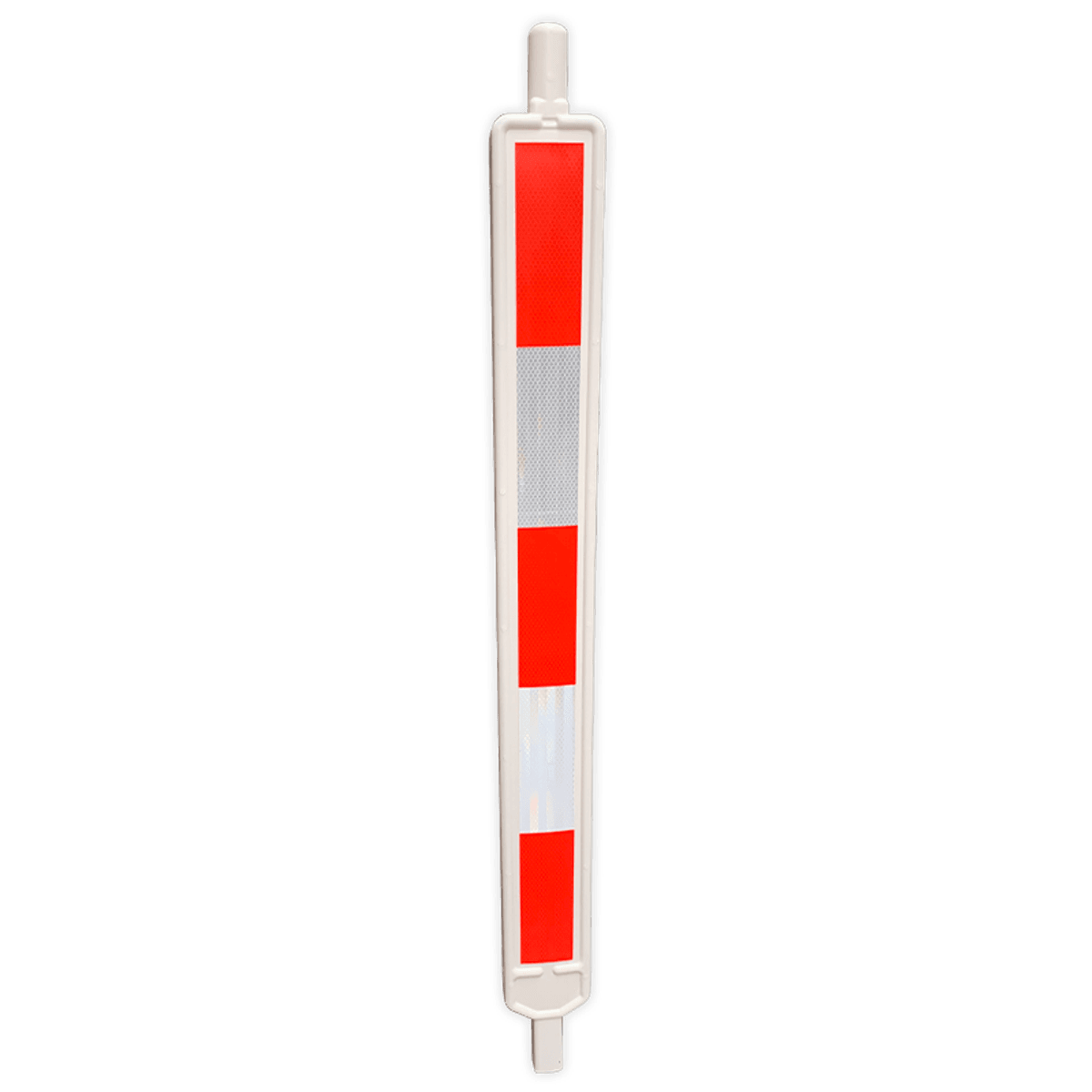 Balise verticale réfléchissante - 2c - Rouge/blanc avec peid lesté