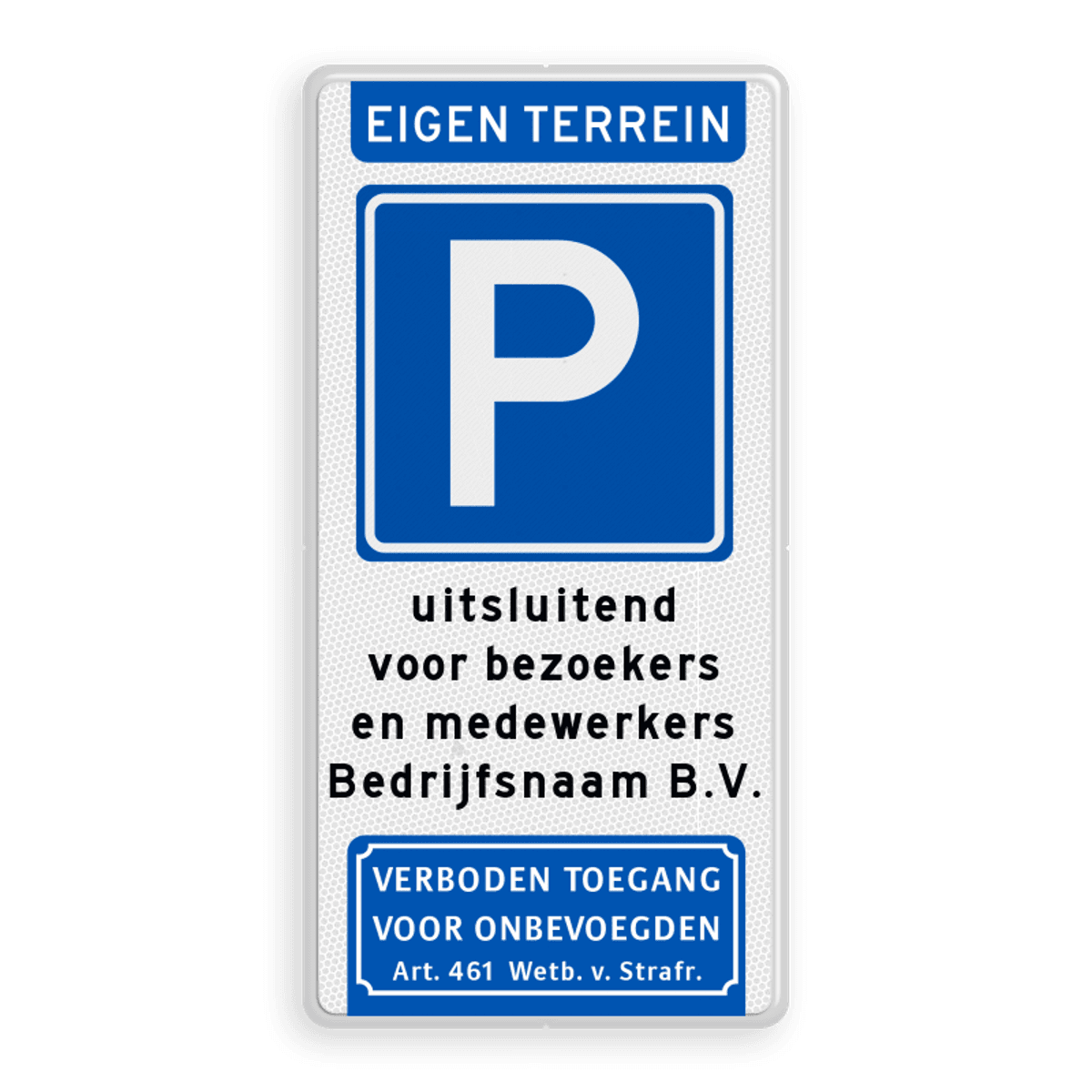 Pictogram/ Bord Op Alu Di-bond | Privé - Parkeren En Stilstaan Verboden 20 X 40 Cm Dikte 3 Mm Aluminium Privaat Parking Niet Parkeren Clienteel Prive Eigendom Wegsleep 1 Stuk