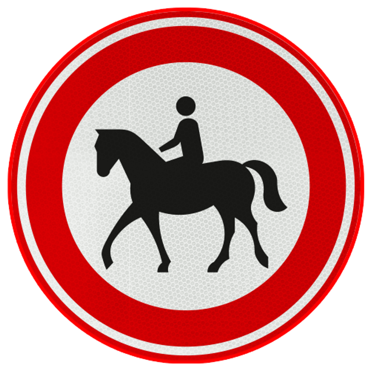 Verkeersbord Verboden voor ruiters kopen? | Bestel hier!