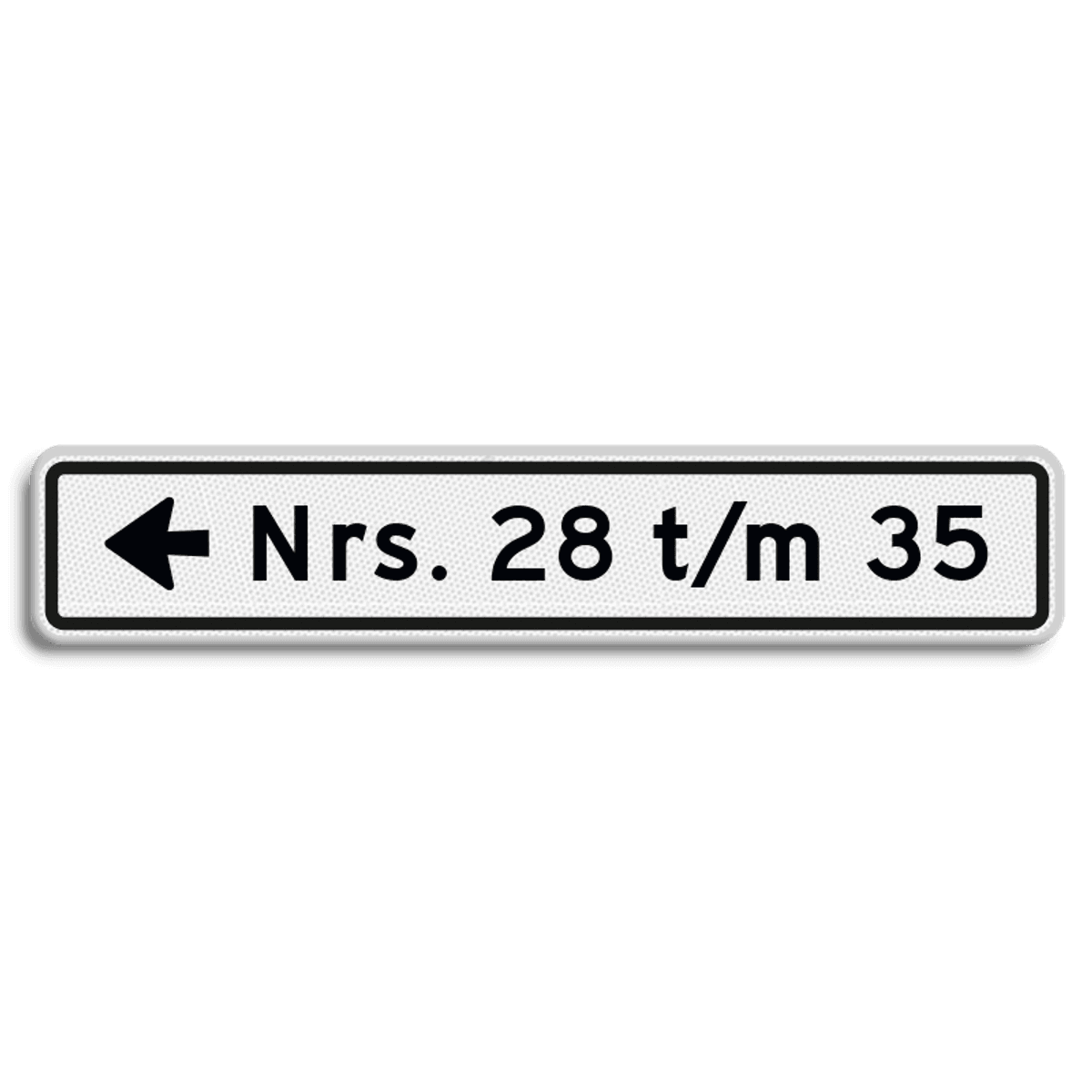 Nummerbord route huisnummers met pijl reflecterend online kopen