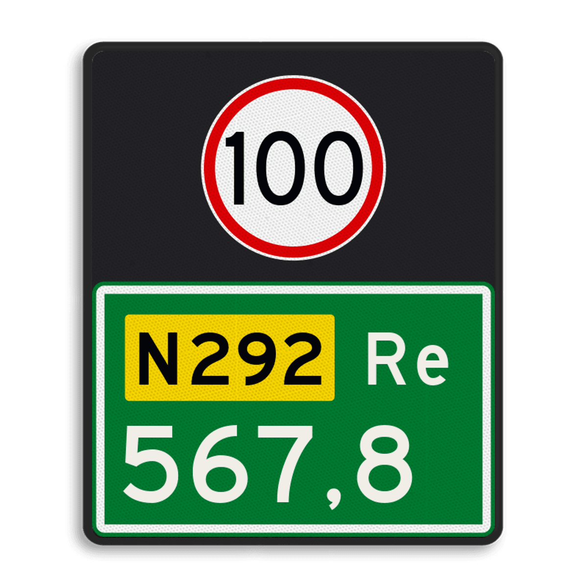 Hectometerbord 50x60cm BB10 N-weg 100 km/h Re Kopen? Bestel hier!