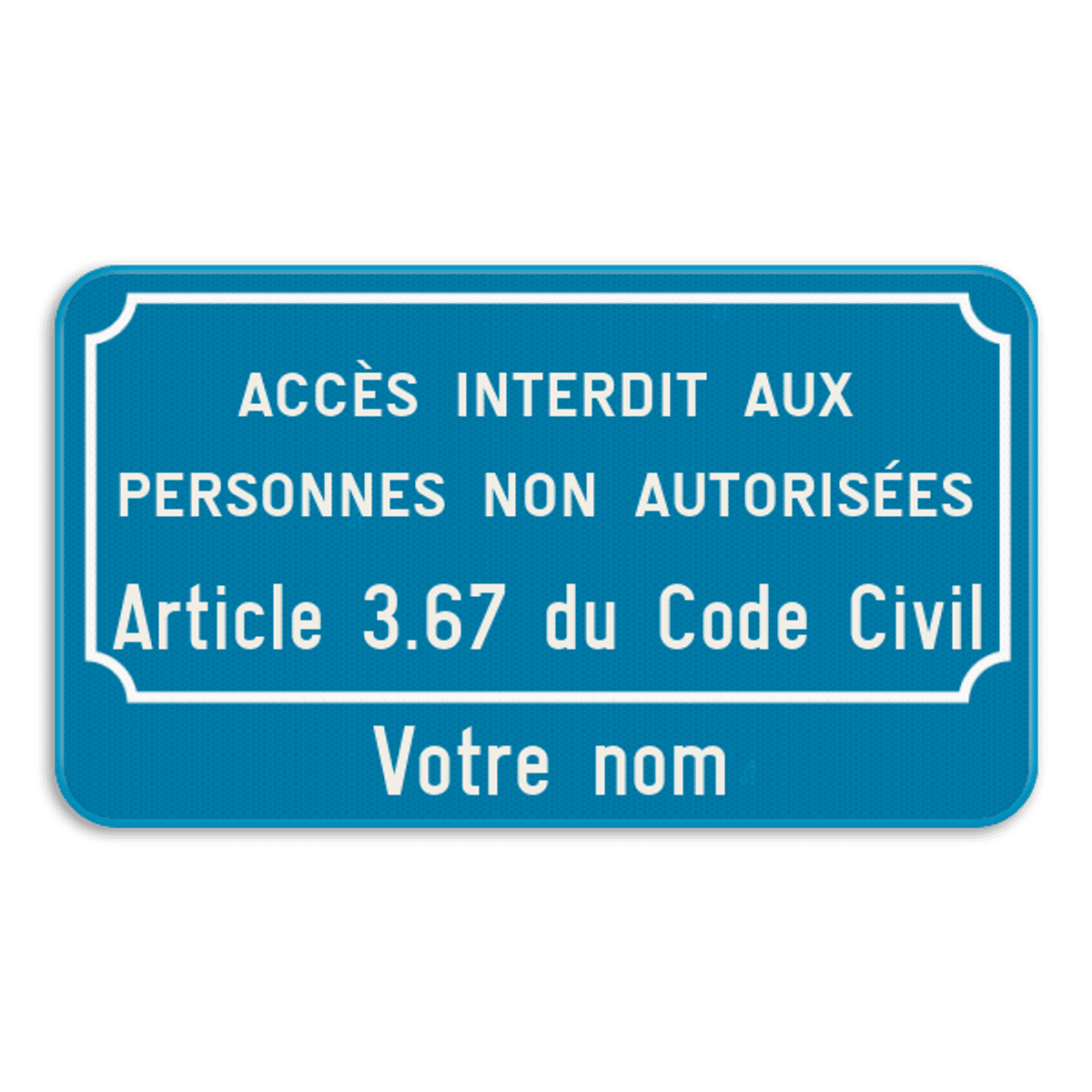 AUA Schild „Privatgrundstück – Zutritt Verboten“, Aluminium Dibond 3 Mm, 230 Mm – Selbst Wählbar
