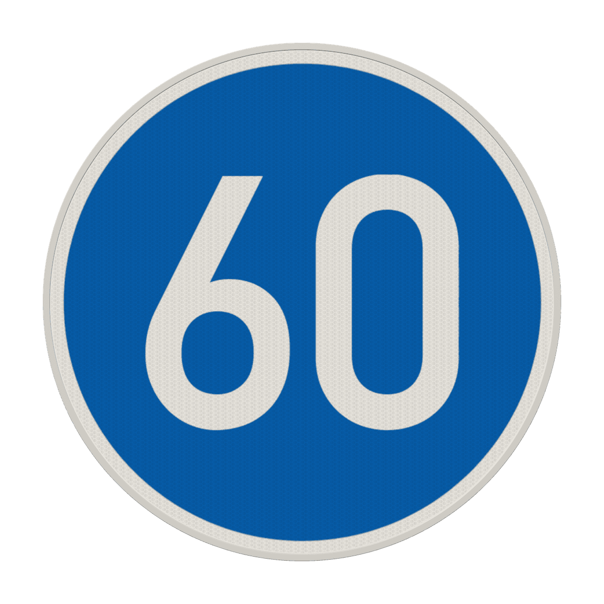 Blaues Verkehrsschild Mit 60