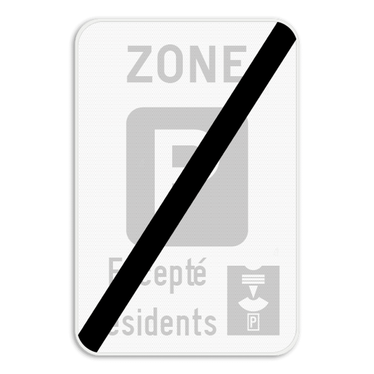Signification Panneau de signalisation Fin de la zone de stationnement ...