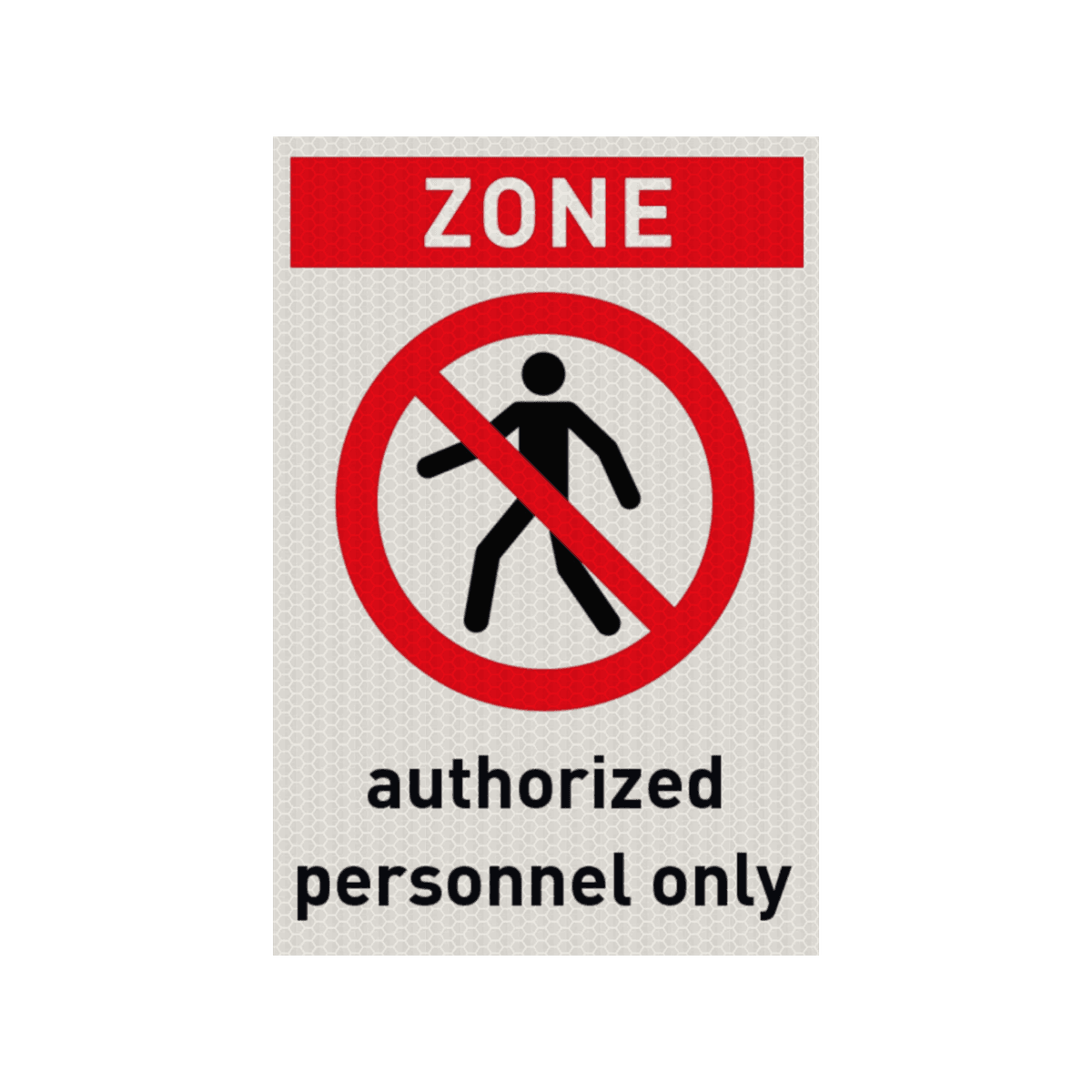 Authorized personnel only bord reflecterend kopen