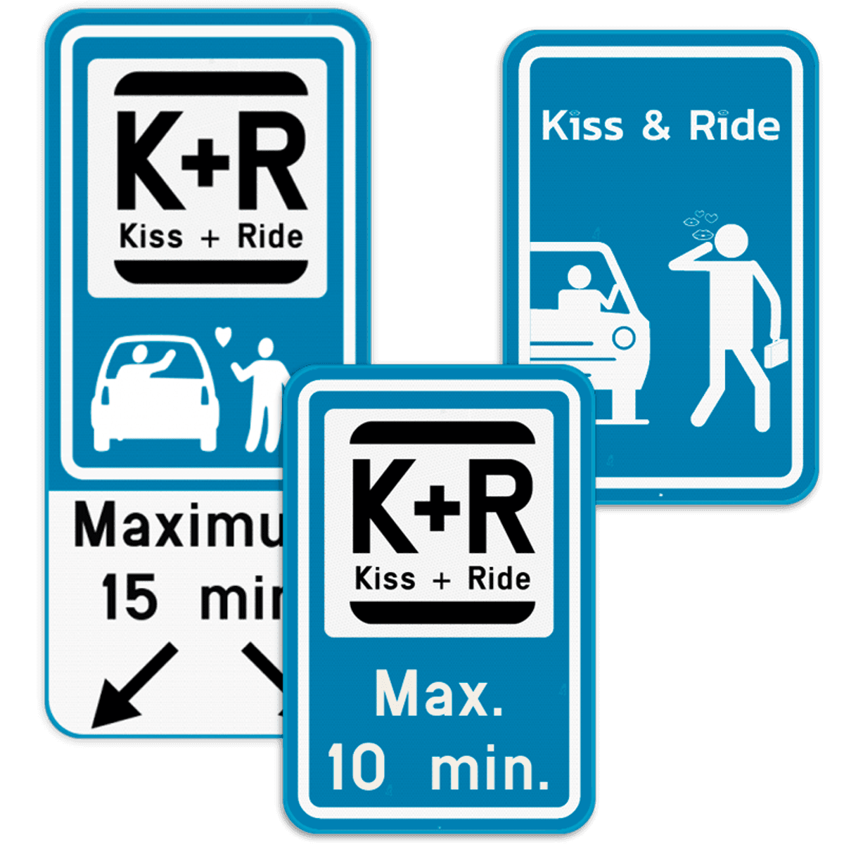 Kiss & Ride bord nodig | Ontwerp zelf | Snel geleverd!