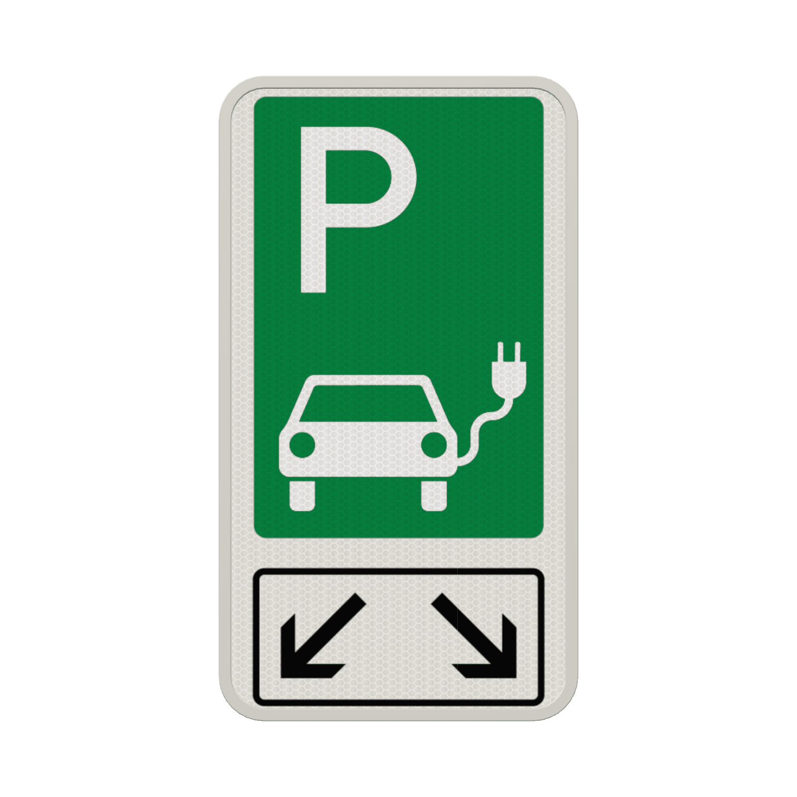 Parkplatz Tankstelle Ladestation für e-Auto Elektroauto grün Schild 400 x 300 mm
