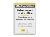 informatiebord reflecterend met eigen ontwerp route expeditie magazijn Renault