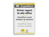 informatiebord reflecterend met eigen ontwerp route expeditie magazijn Renault