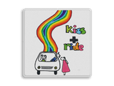 informatiebord reflecterend met eigen ontwerp tekening kind Kiss en Ride 