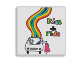 informatiebord reflecterend met eigen ontwerp tekening kind Kiss en Ride 