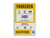 informatiebord reflecterend eigen ontwerp mobiel parkeren Parkbee Parkmobile