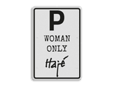 informatiebord reflecterend eigen ontwerp alleen vrouwen women only 