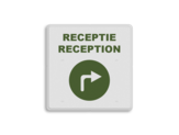 informatiebord reflecterend met eigen ontwerp verwijzing bewegwijzering receptie 