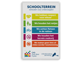 informatiebord reflecterend met eigen ontwerp regels schoolterrein 