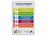 informatiebord reflecterend met eigen ontwerp regels schoolterrein 