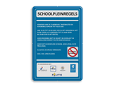 informatiebord reflecterend met eigen ontwerp regels schoolterrein politie 