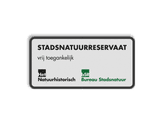 informatiebord reflecterend eigen ontwerp stadsnatuurreservaat Natuurhistorisch Bureau Stadsnatuur
