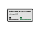 informatiebord reflecterend eigen ontwerp stadsnatuurreservaat Natuurhistorisch Bureau Stadsnatuur