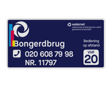 informatiebord reflecterend eigen ontwerp brugnaam waternet