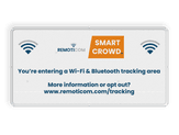 informatiebord reflecterend eigen ontwerp WiFi Bluetooth tracking area