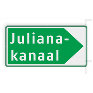 Scheepvaartbord H. 2.1b - Beslissingsaanduiding voor vaarweg of plaats
