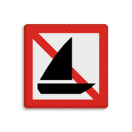Scheepvaartbord A.15 - Verboden voor zeilschepen