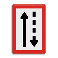 Scheepvaartbord B. 3a - Verplicht zich aan de bakboordzijde van het vaarwater te houden