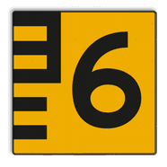 Scheepvaartbord G. 5.1 - Hoogteschaal