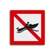 Scheepvaartbord A.18 - Verboden voor snelle motorboten