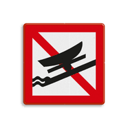 Scheepvaartbord A.19 - Verboden boten te water te laten of uit het water te halen