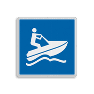 Scheepvaartbord E.24 - Waterscooter toegestaan