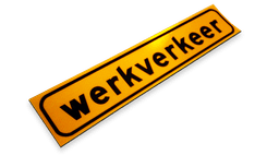 Magneetbord 500x100mm FLUOR Werkverkeer