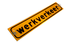 Werkverkeer zuignap bord 500x100mm reflecterend