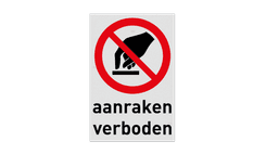 Veiligheidspictogram P010 - Aanraken verboden - reflecterend