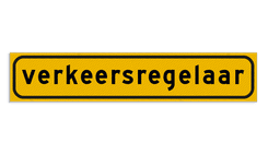 Autobord verkeersregelaar 500x100mm reflecterend geel FLUOR