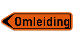 Verkeersbord SB250 F41 - Wegwijzer omleidingsweg Links