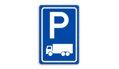 Verkeersbord RVV E08c - Parkeerplaats vrachtwagens